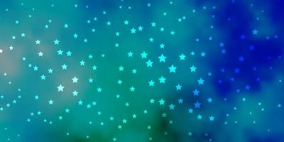 modèle vectoriel vert bleu foncé avec illustration colorée d'étoiles au néon avec thème abstrait étoiles dégradé pour téléphones portables