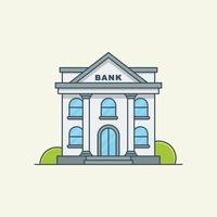 illustration d'icône de vecteur de bâtiment de banque