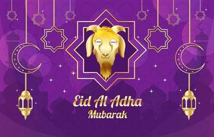 eid mauve pacifique al adha moubarak vecteur