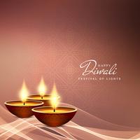 Résumé festival de joyeux Diwali vecteur