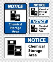remarquez le symbole de stockage de produits chimiques vecteur