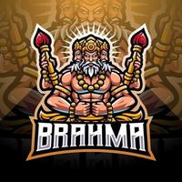 création de logo de mascotte brahma esport vecteur