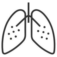 poumons icône poitrine respiration signe respiratoire organe vecteur