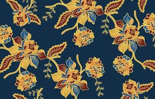 batik à motif floral vecteur