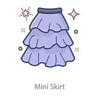 conception de mini jupe vecteur
