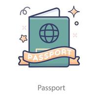 passeport permis de voyage vecteur