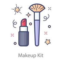 conception de kit de maquillage vecteur