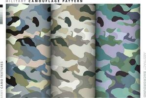 ensemble de camouflage Contexte textile uniforme vecteur image