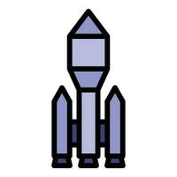 fusée Navette icône vecteur plat