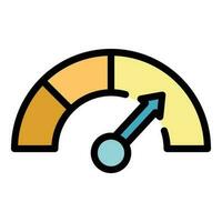 niveau de la gestion icône vecteur plat