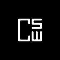 csw lettre logo Créatif conception avec vecteur graphique, csw Facile et moderne logo. csw luxueux alphabet conception