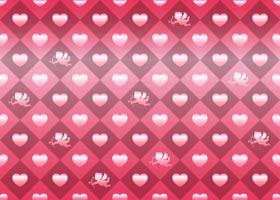 Saint Valentin illustration vectorielle continue répétable horizontalement et verticalement avec des formes de coeur rose et cupidons vecteur