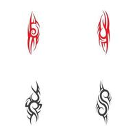 conception d'art de vecteur de tatouage de motif tribal