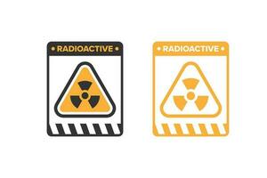 nucléaire radiation radioactif icône signe conception vecteur, radiation danger icône planche vecteur