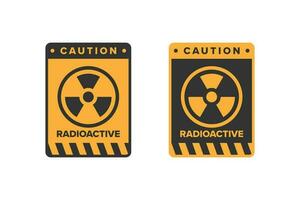 nucléaire radiation radioactif icône signe conception vecteur, radiation danger icône planche vecteur