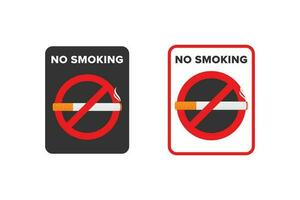 non fumeur icône signe vecteur conception, non fumeur zone icône planche rouge Couleur