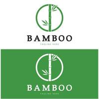 bambou logo modèle vecteur icône illustration design