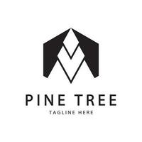 Facile pin ou sapin arbre logo,evergreen.pour pin Forêt,aventuriers,camping,nature,badges et entreprise.vecteur vecteur
