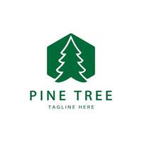 Facile pin ou sapin arbre logo,evergreen.pour pin Forêt,aventuriers,camping,nature,badges et entreprise.vecteur vecteur