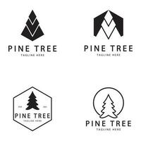 Facile pin ou sapin arbre logo,evergreen.pour pin Forêt,aventuriers,camping,nature,badges et entreprise.vecteur vecteur