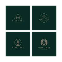 Facile pin ou sapin arbre logo,evergreen.pour pin Forêt,aventuriers,camping,nature,badges et entreprise.vecteur vecteur