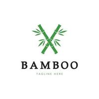 bambou logo modèle vecteur icône illustration design