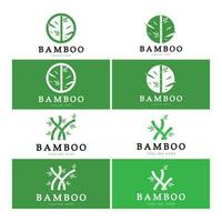 bambou logo modèle vecteur icône illustration design