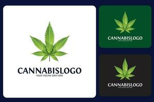 modèle de conception de logo de cannabis vecteur