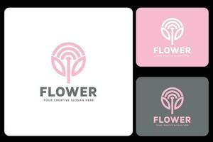 modèle de conception de logo de fleur vecteur