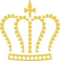 Royal or Roi couronnes icône silhouette, héraldique couronne éléments. ancien royalties symbole, d'or reine diadème, Princesse tiare vecteur icône ensemble