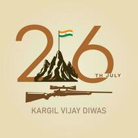 kargil vijay-illustration de abstrait concept pour kargil vijay diwas vecteur
