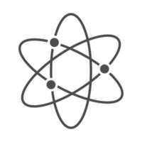 icône de style ligne science molécule atome chimie