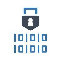 icône de cryptage des données vecteur