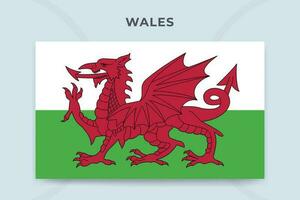 Pays de Galles nationale drapeau conception modèle vecteur