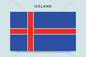 Islande nationale drapeau conception modèle vecteur