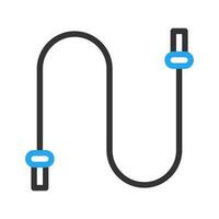 sauter corde icône bicolore bleu noir Couleur sport symbole illustration. vecteur