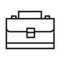 icône de style de ligne de célébration accessoire valise affaires vecteur