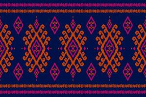 tapis ethnique ikat modèle art. aztèque ethnique sans couture modèle dans tribal. mexicain style. vecteur