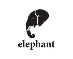 création de logo tête d'éléphant vecteur
