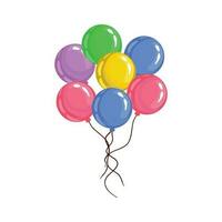 multicolore des ballons. de félicitations bannière vecteur illustration. content anniversaire thème. conception élément pour salutation cartes, vacances bannières, famille célébrations.