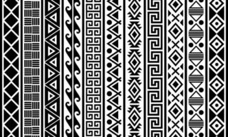 motif ethnique sans couture tribal traditionnel vecteur