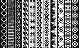 motif ethnique sans couture tribal traditionnel vecteur