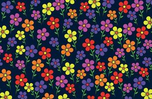 motif de fleurs colorées vecteur