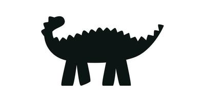 plat vecteur silhouette illustration de scelidosaurus dinosaure