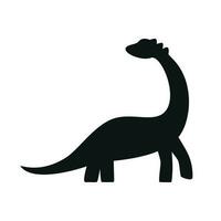 plat vecteur silhouette illustration de brachiosaure dinosaure