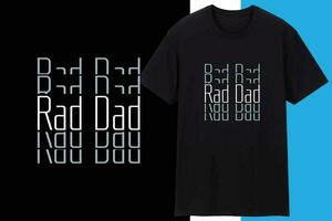 les pères journée cadeau pour papa T-shirt conception. rad papa texte. vecteur ancien illustration.