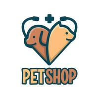 animal de compagnie logo, vétérinaire clinique, vétérinaire vecteur