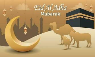 eid Al adha salutation islamique Contexte vecteur