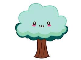 mignonne kawaii arbre vecteur