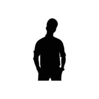 classique portrait silhouette de homme conception vecteur